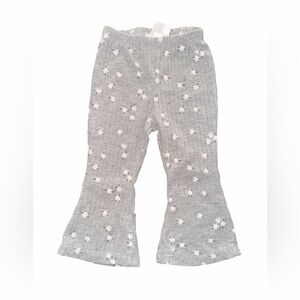 Jessica Simpson Gray Floral Knit Flare Leggings